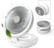 Colorful USB Rechargeable Desktop Fan | Silent Cooling, LED Ambient Light, 3-Speed Rotation