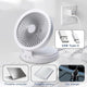 Colorful USB Rechargeable Desktop Fan | Silent Cooling, LED Ambient Light, 3-Speed Rotation
