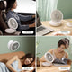 Colorful USB Rechargeable Desktop Fan | Silent Cooling, LED Ambient Light, 3-Speed Rotation